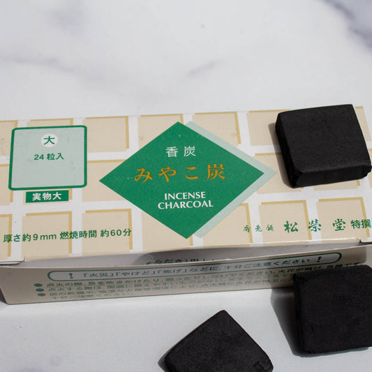 Shoyeido Charcoal - Type B - 24 Pieces - Miyako Sumi