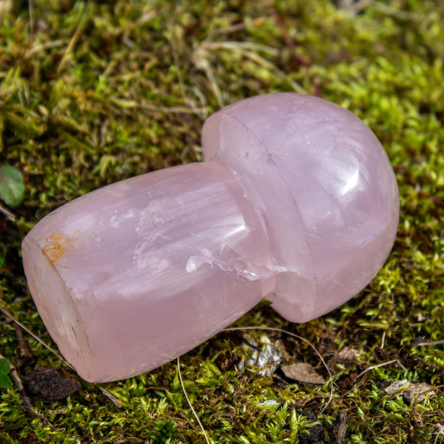 Rose Quartz Mushroom - Polished Carving