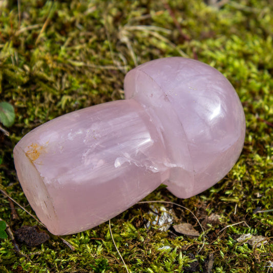 Rose Quartz Mushroom - Polished Carving