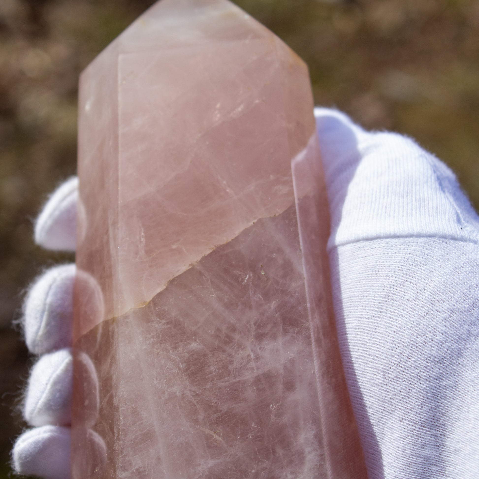rose quartz tower polished crystal