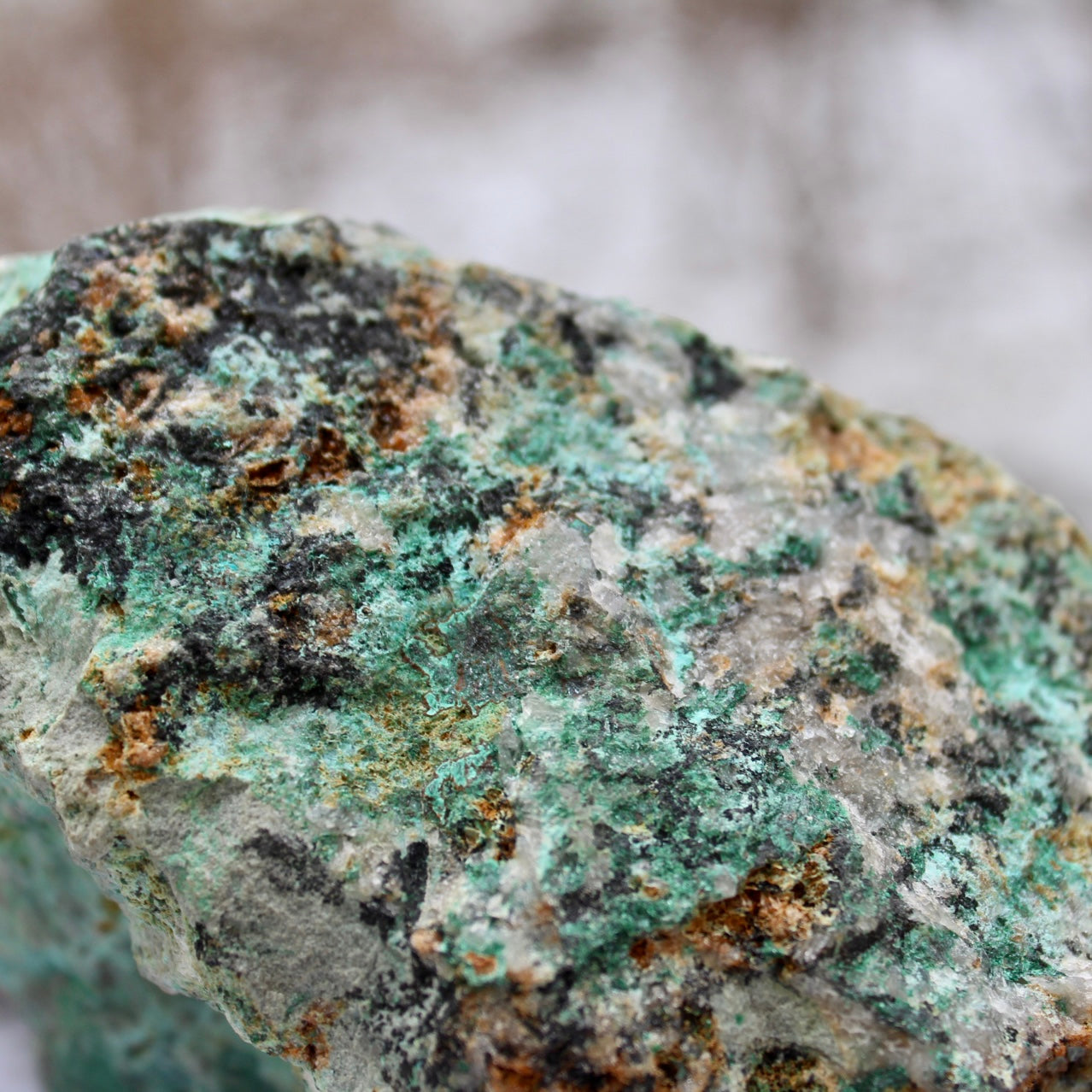 more raw chrysocolla and malachite rock