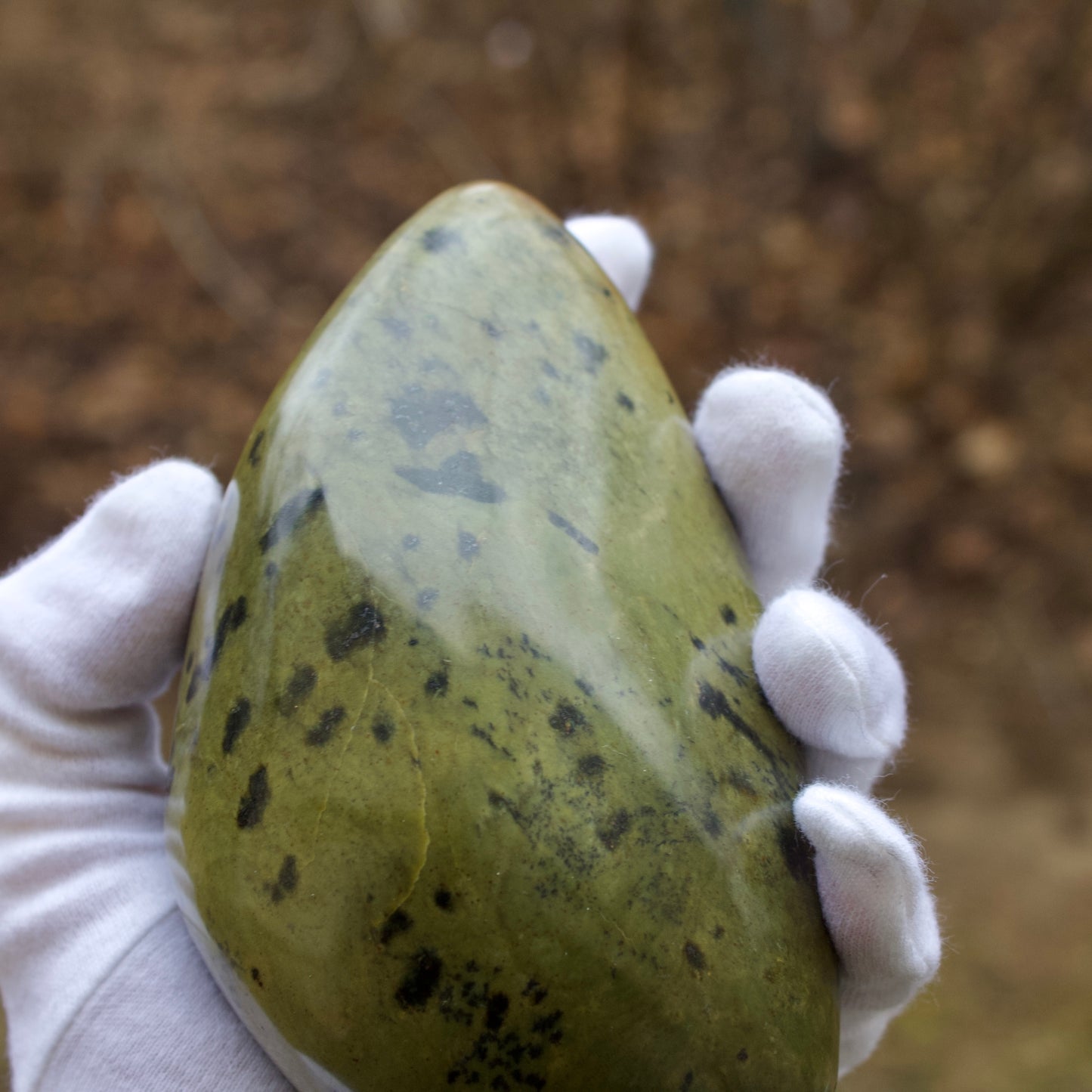 handheld size leopard rock