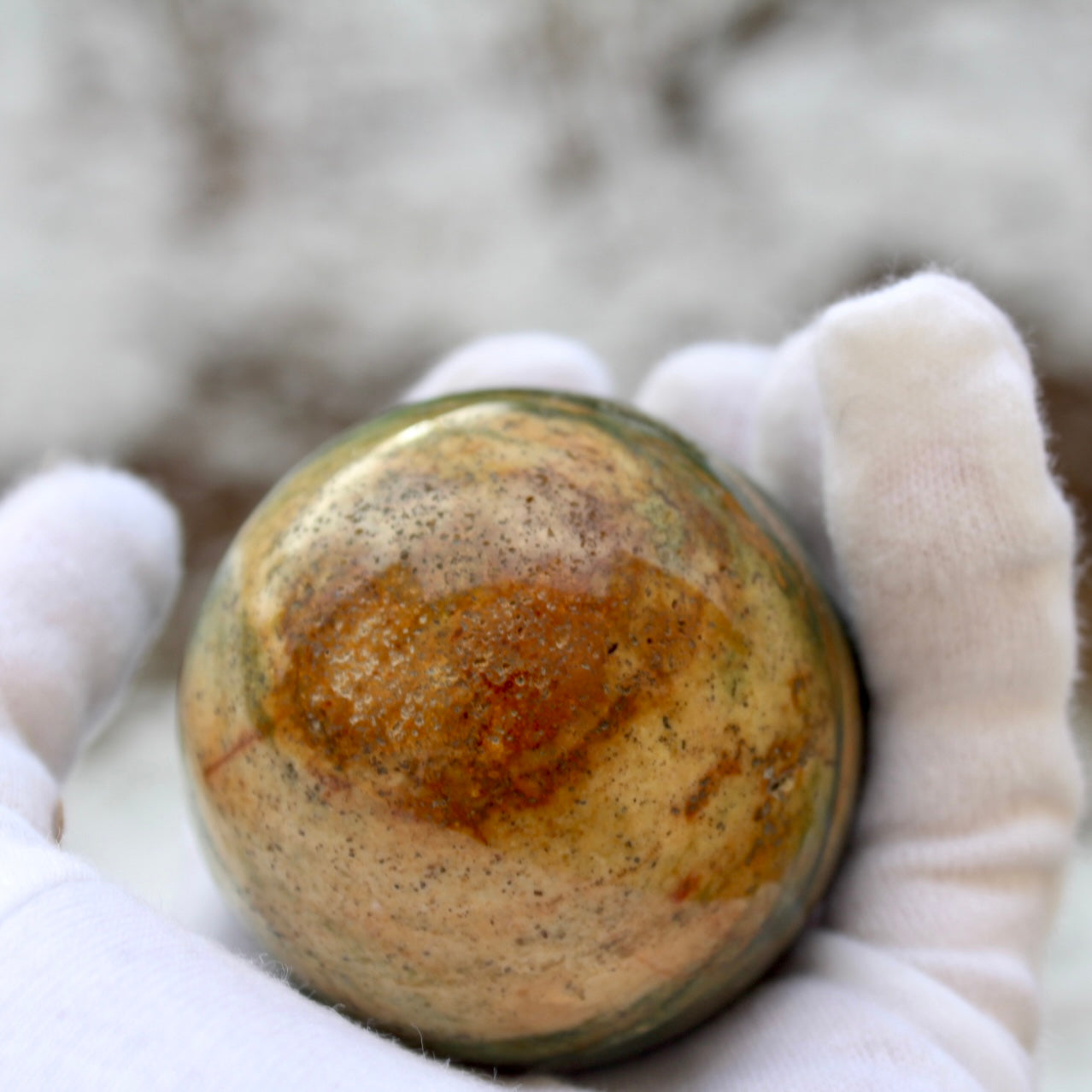 brown ocean jasper sphere
