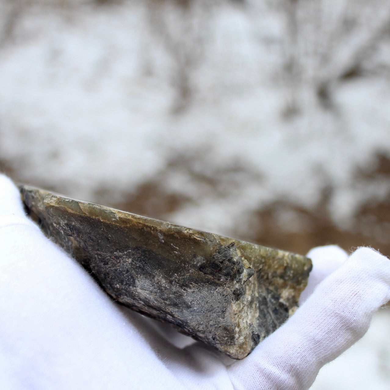 raw rough side of labradorite