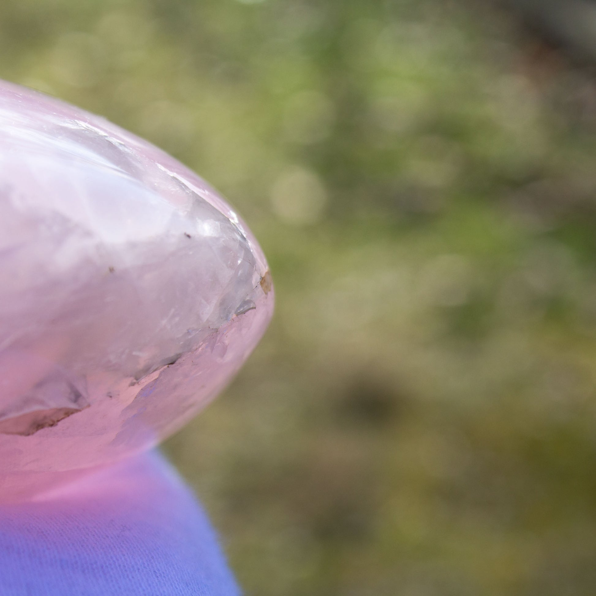 rose quartz heart polished carving point