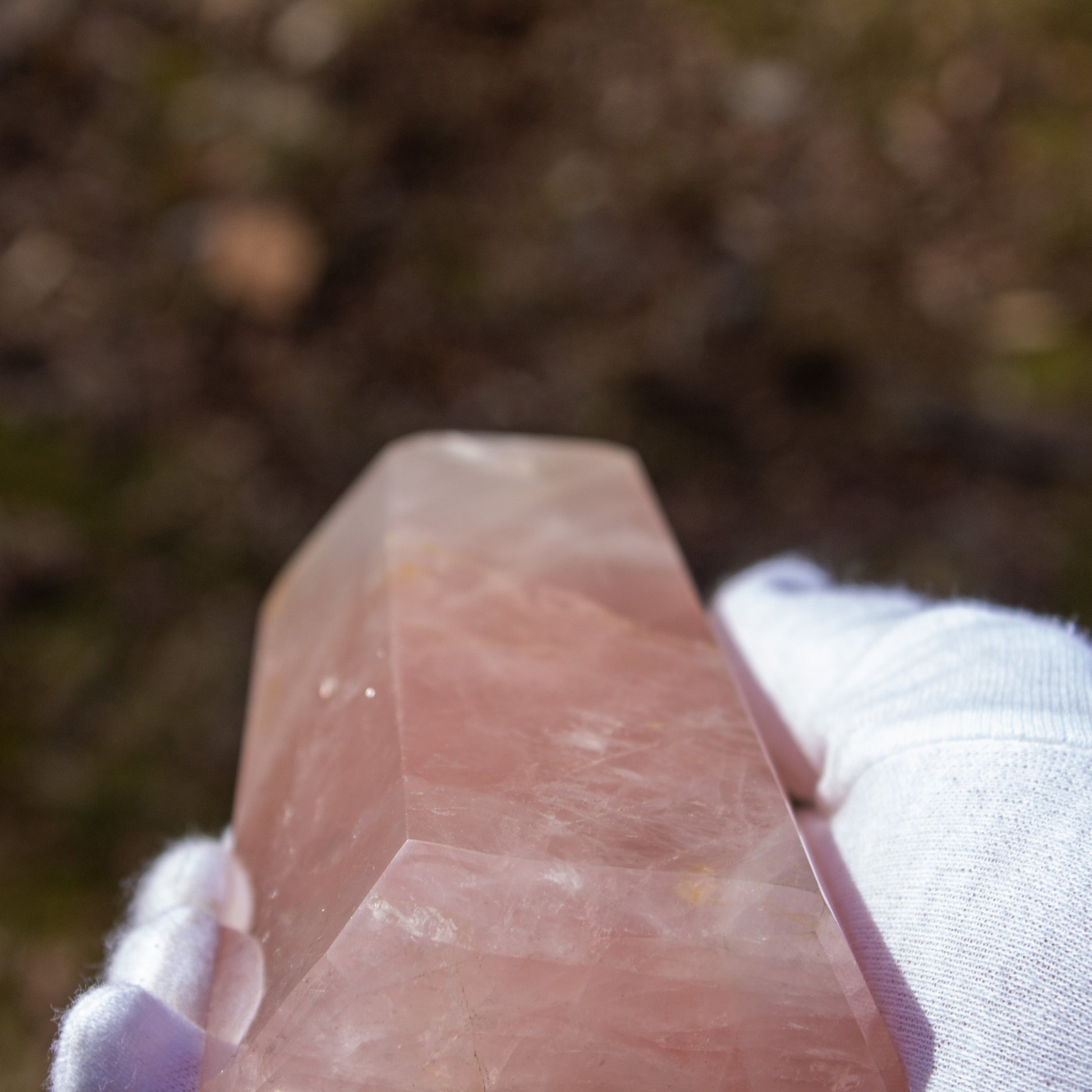 rose quartz tower polished crystal