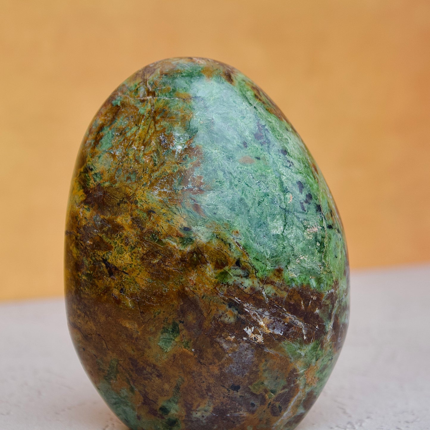 standing polished chrysoprase