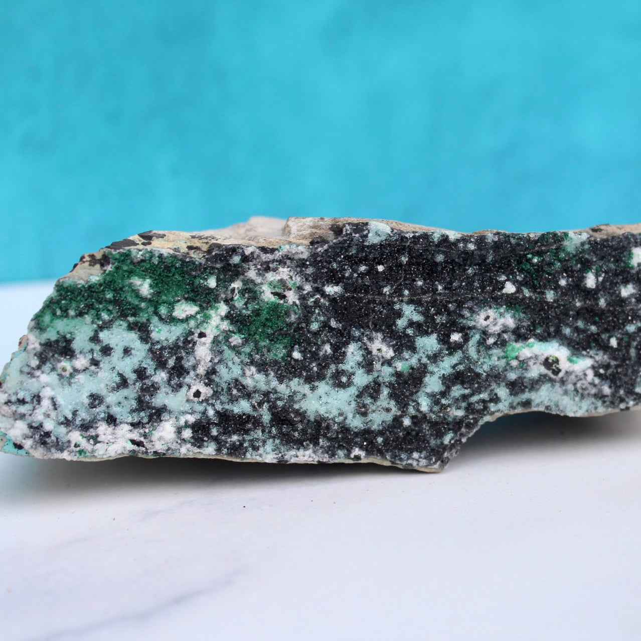 green malachite chrysocolla rock