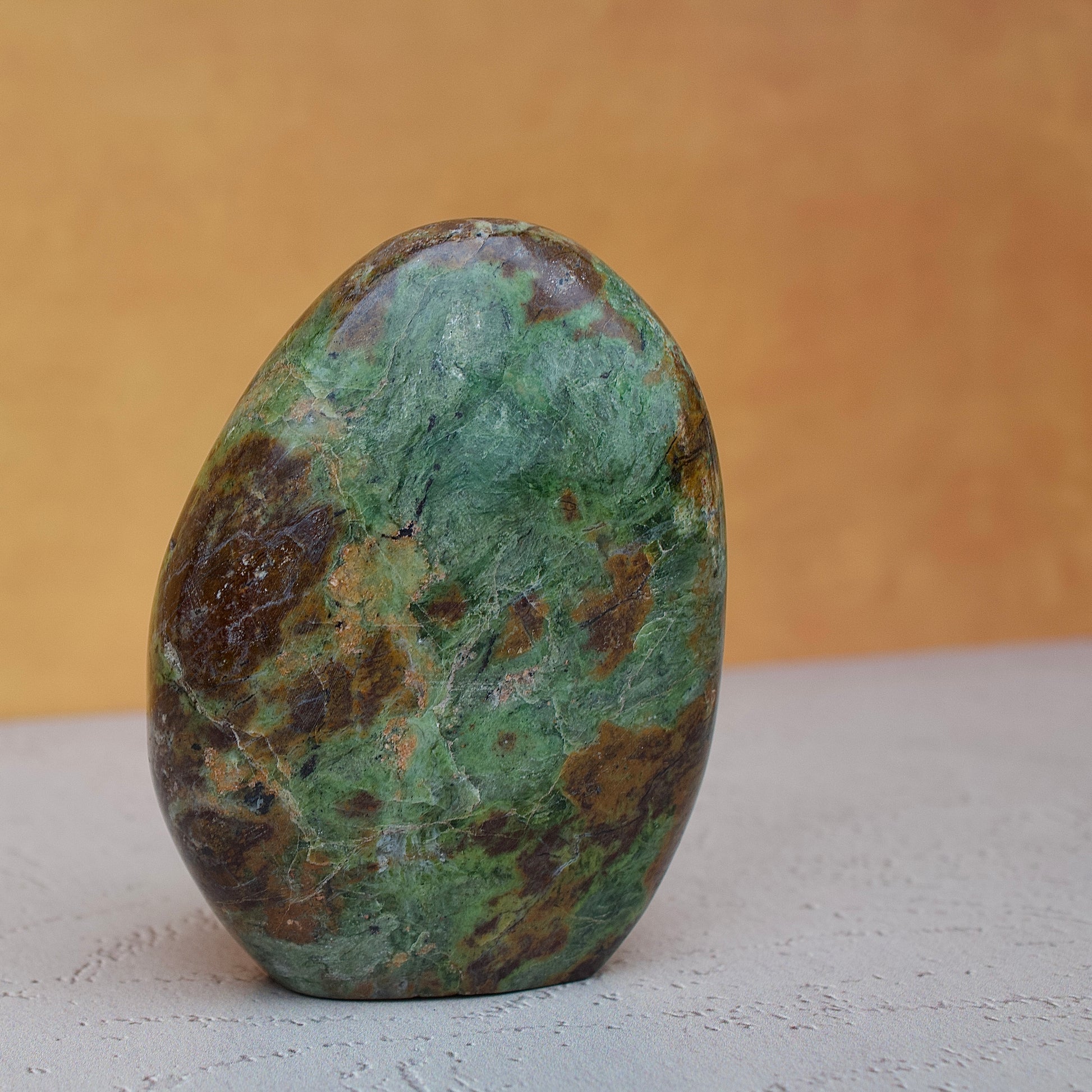 green chrysoprase brown inclusions