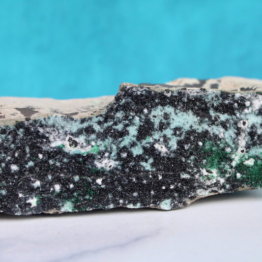 black malachite chrysocolla long rock