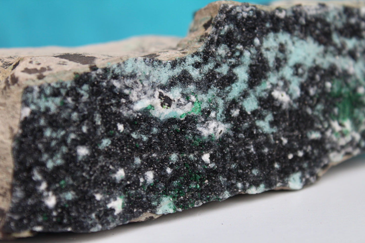 close up black malachite