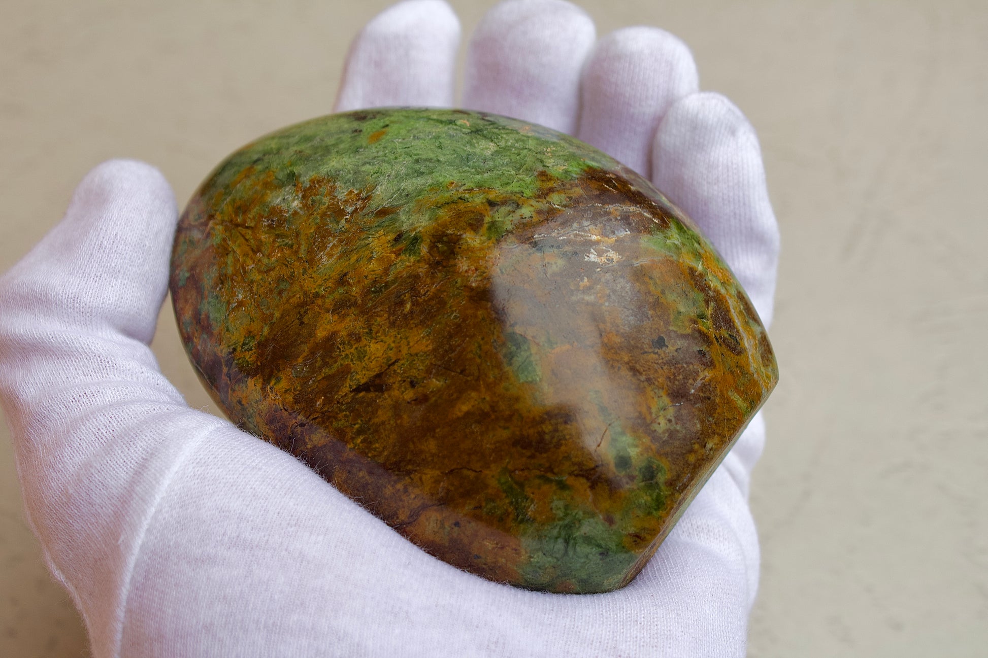 brown earth tones chrysoprase polished