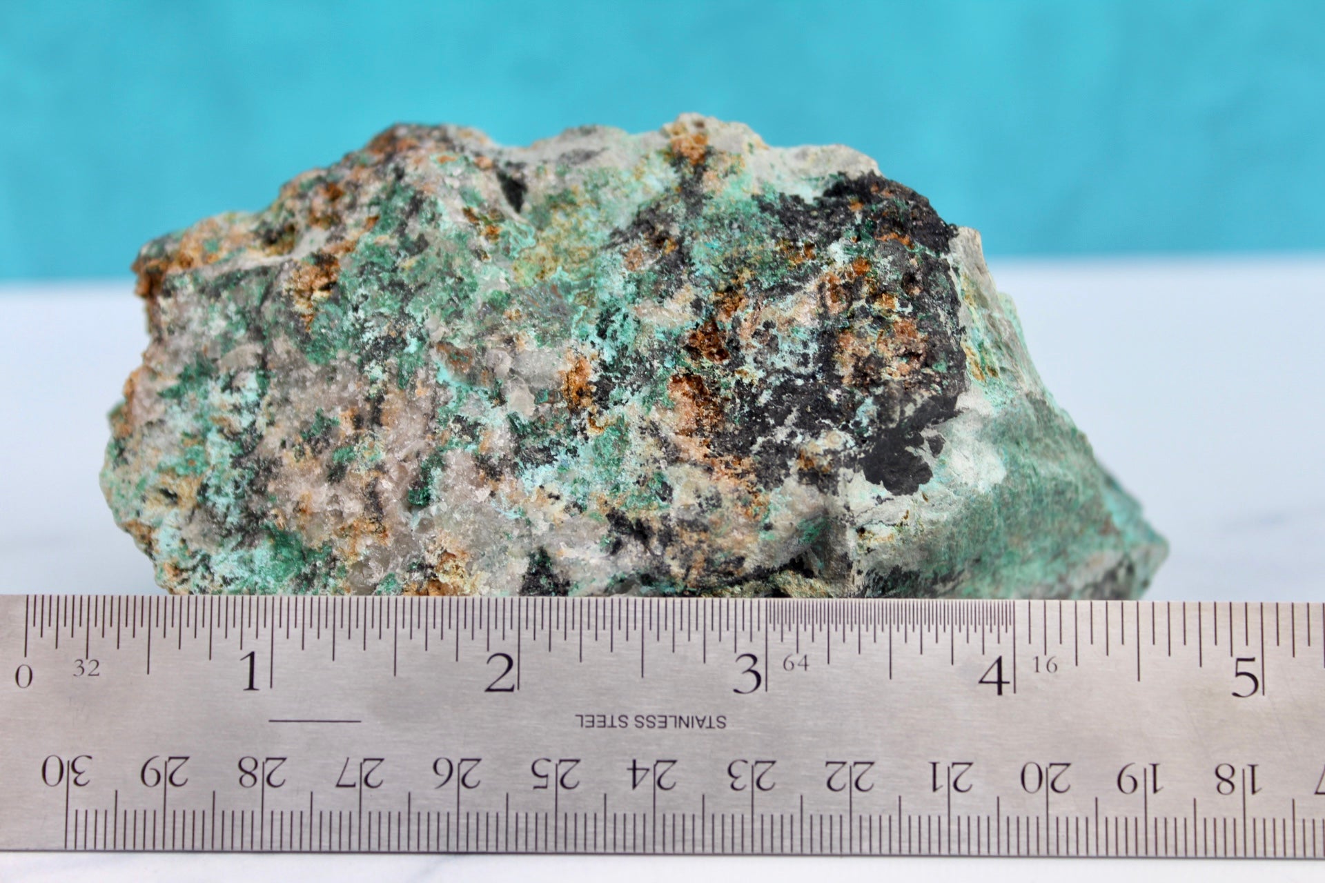 ruler size dimensions of rock chrysocolla